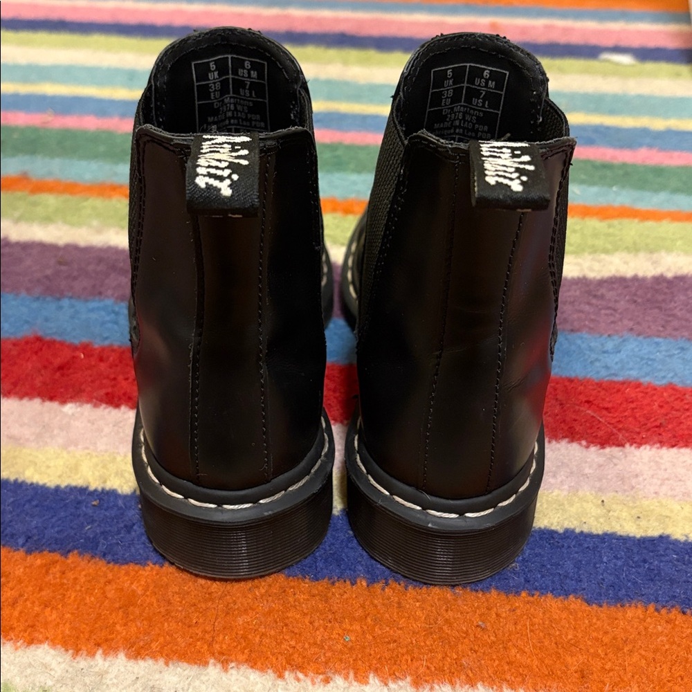 Dr Martens 2976 Japan Edition Chelsea Boots Womens 7 White Stitch - Picture 2 of 6